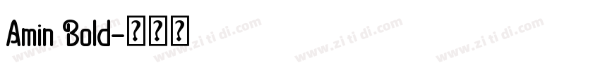 Amin Bold字体转换